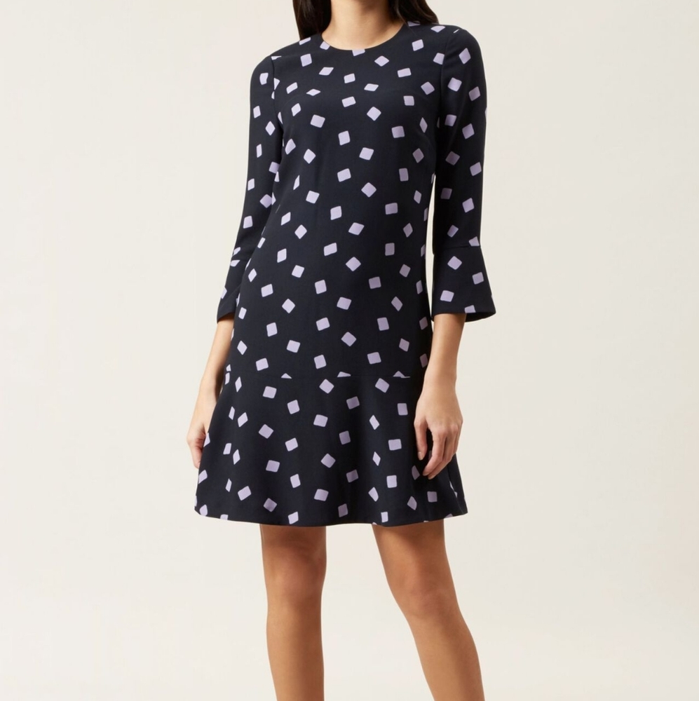 HOBBS of London lilac and navy dress NWOT